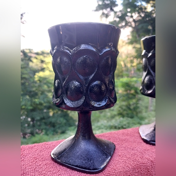 Noritake Spotlite Ebony Black Set Of 2 Wine Water Iced Tea Glasses Goblets - Picture 3 of 11